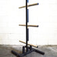 Tall Vertical Bumper Plate Tree with 2 Bar Holders